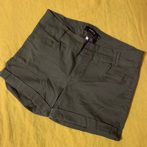 army green dress shorts